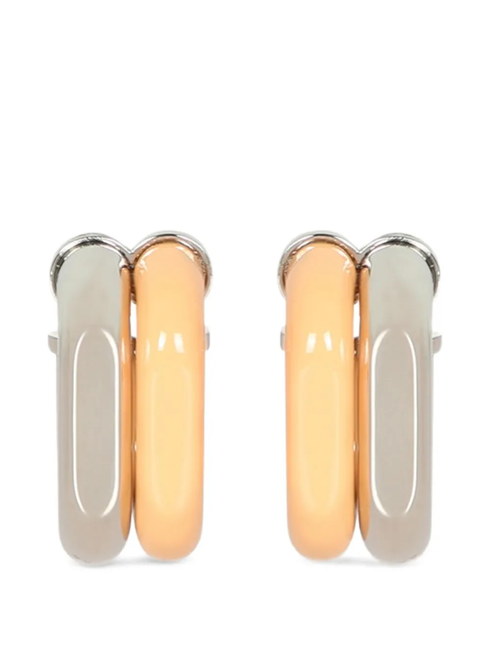 Rabanne two-tone hoop earrings - Argento