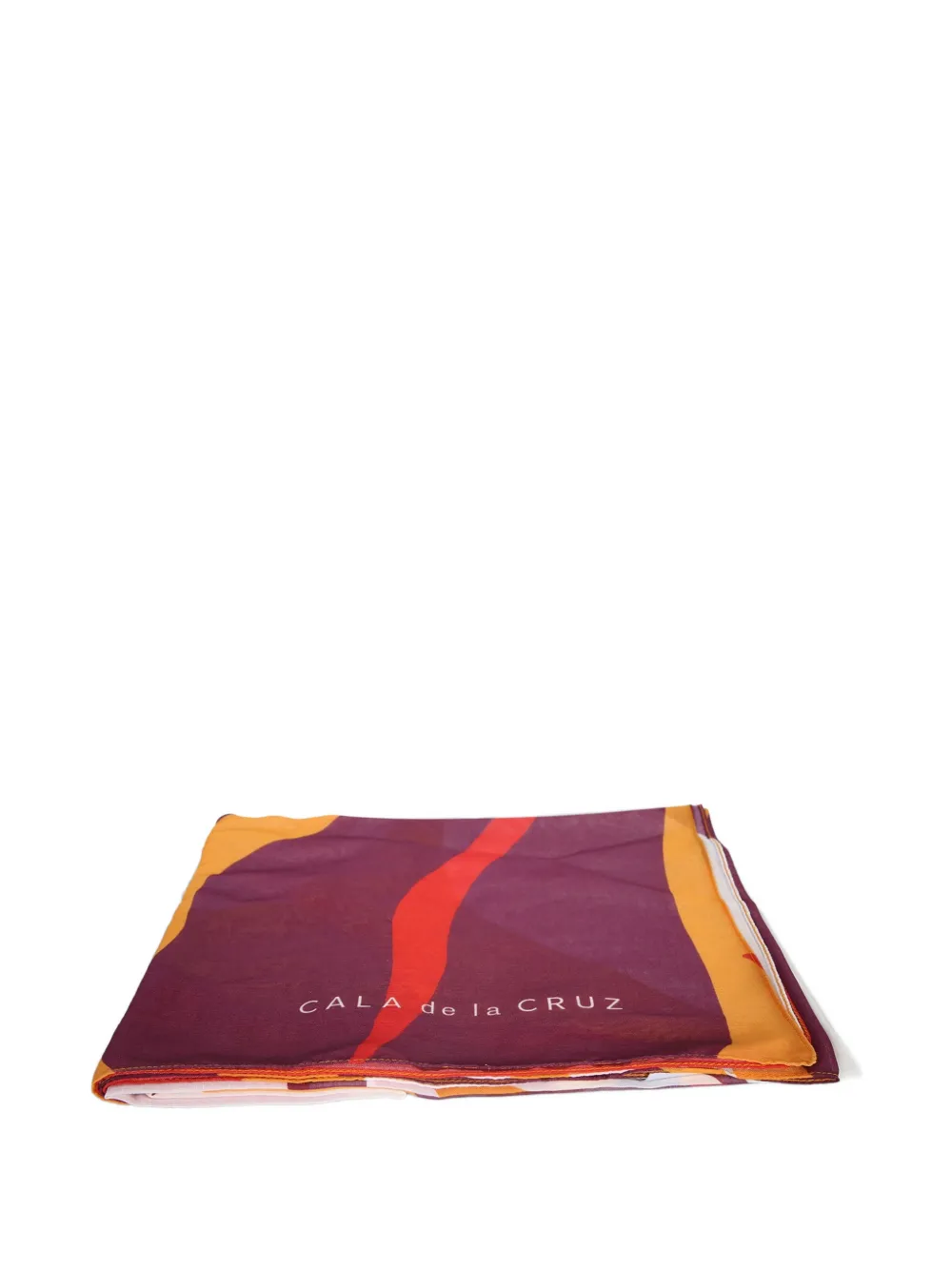 Cala de la Cruz Calabria abstract-print scarf - Rosso