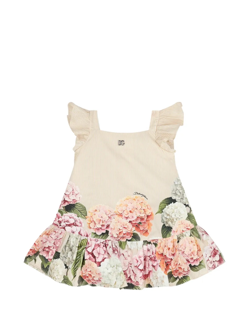  Dolce & Gabbana Kids Ensemble Robe-culotte à Fleurs - Tons Neutres 