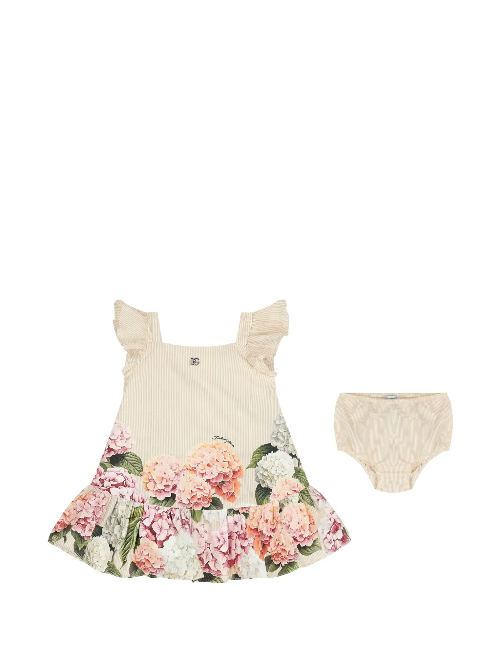 Dolce & Gabbana Kids floral-print dress set - Toni neutri