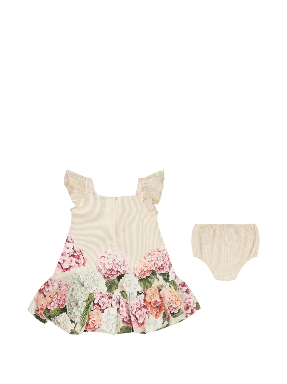  Dolce & Gabbana Kids Ensemble Robe-culotte à Fleurs - Tons Neutres 