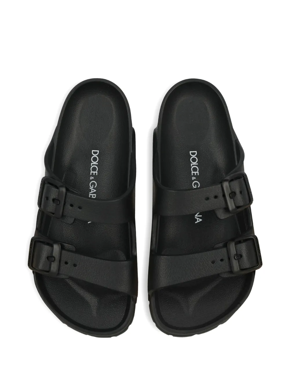 Dolce & Gabbana Kids logo-print sandals Zwart