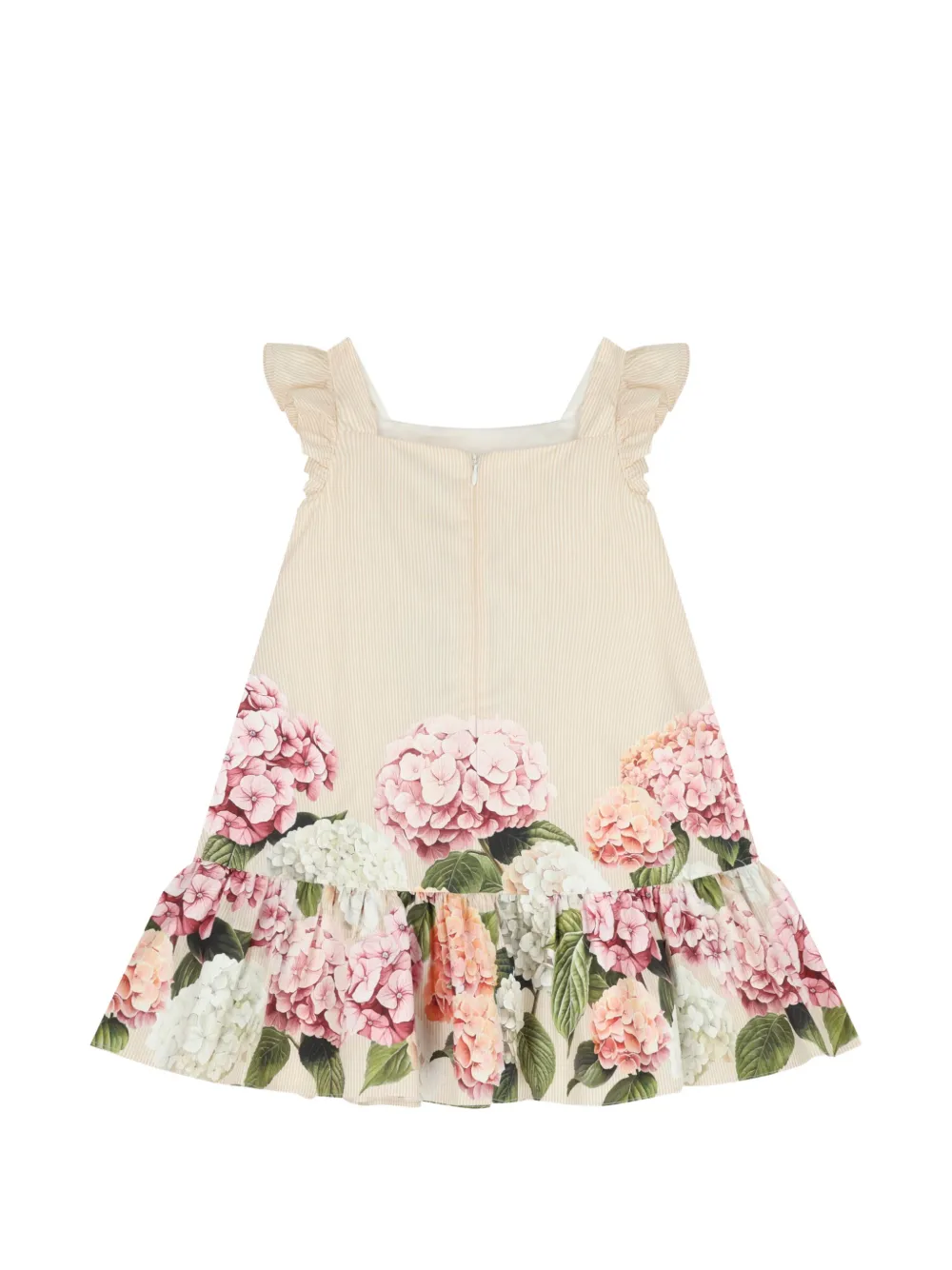 Dolce & Gabbana Kids Jurk met bloemenprint Beige