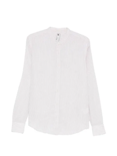 IMPERIAL vertical-stripe band-collar shirt