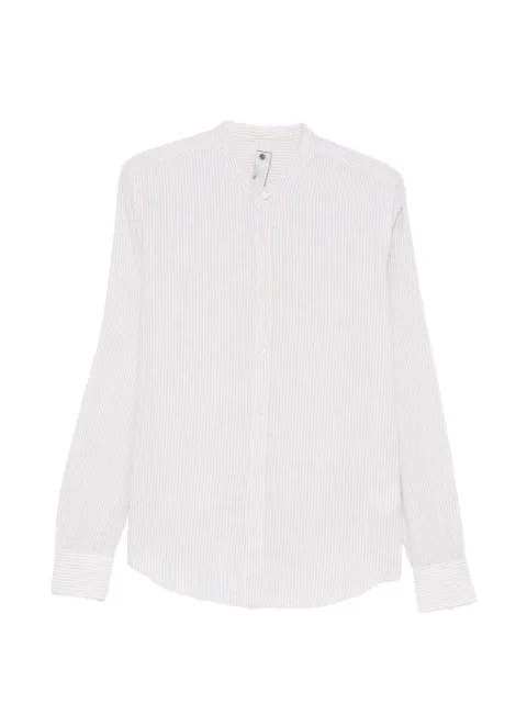 IMPERIAL vertical-stripe band-collar shirt