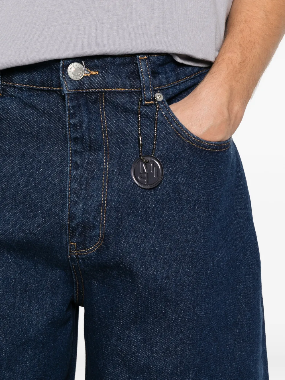 IMPERIAL Denim shorts met logo Blauw