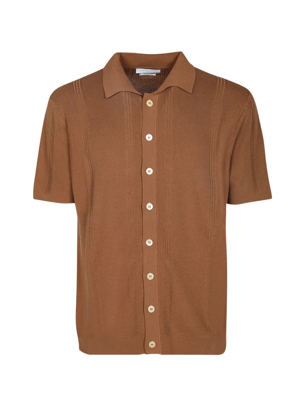 Daniele Fiesoli ribbed-knit short-sleeve shirt - Marrone