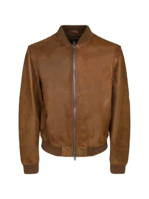 STEIN zip-up Leather Jacket | Brown | FARFETCH ZA