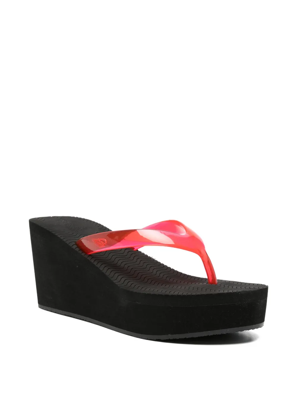Ancient Greek Sandals Etheria wedge flip-flops Zwart