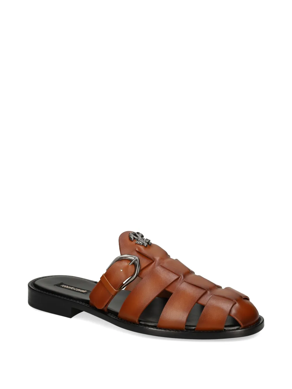 Roberto Cavalli logo-appliqué sandals Bruin