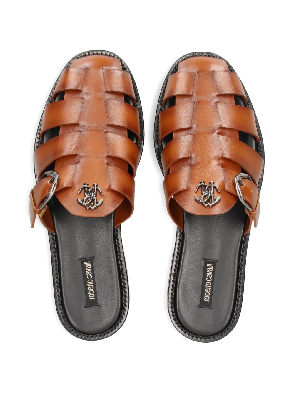 Roberto Cavalli logo-appliqué sandals Bruin