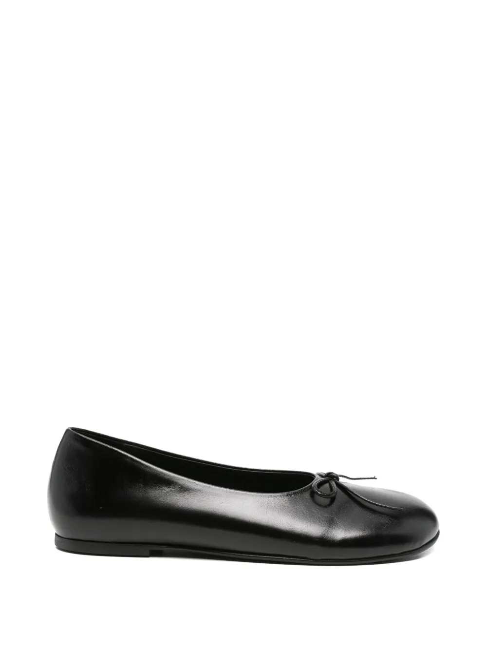 Paloma Wool Napoli bow-detail leather ballet flats - Nero