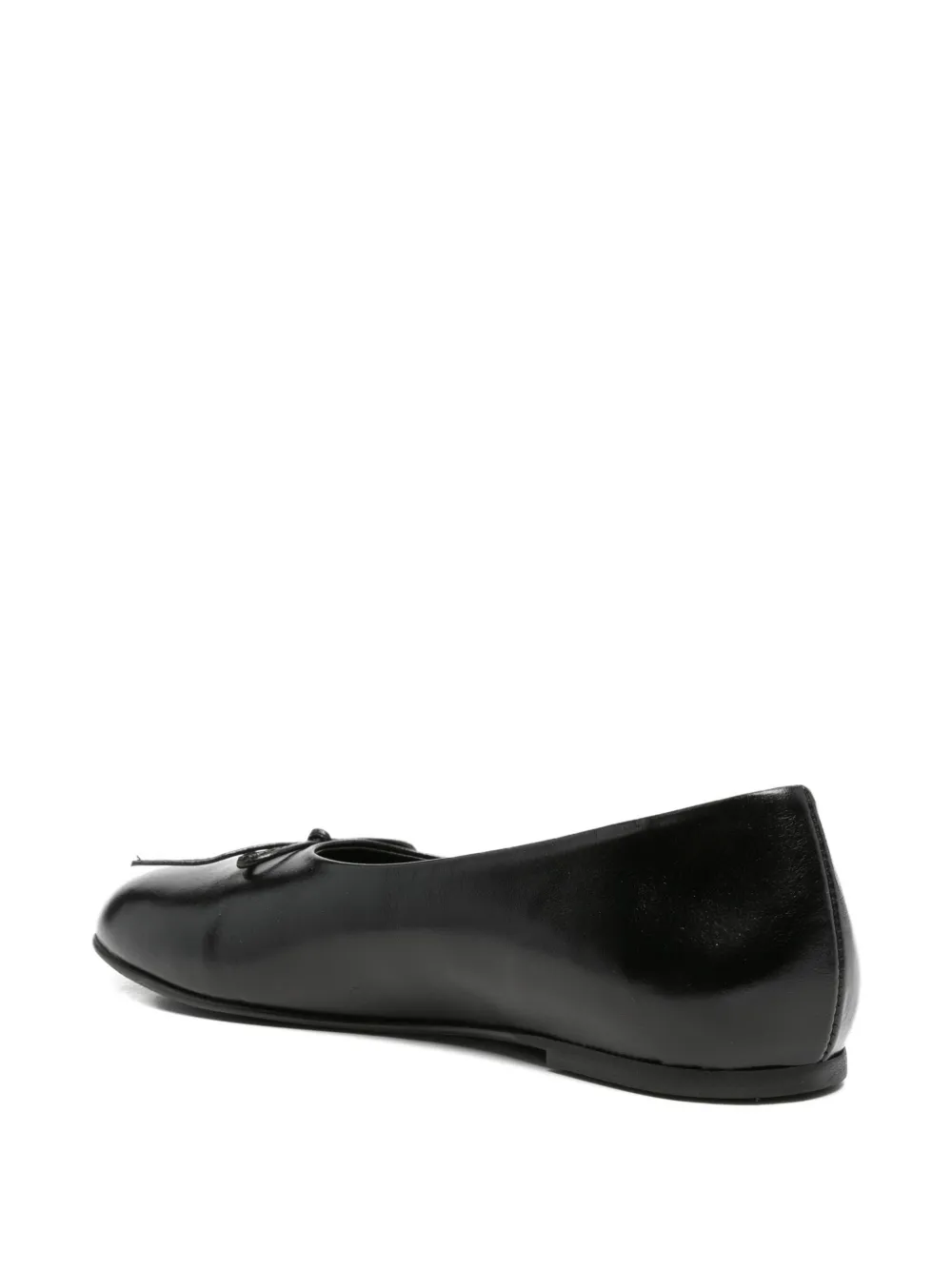 Paloma Wool Napoli leren ballerina's met strikdetail Zwart
