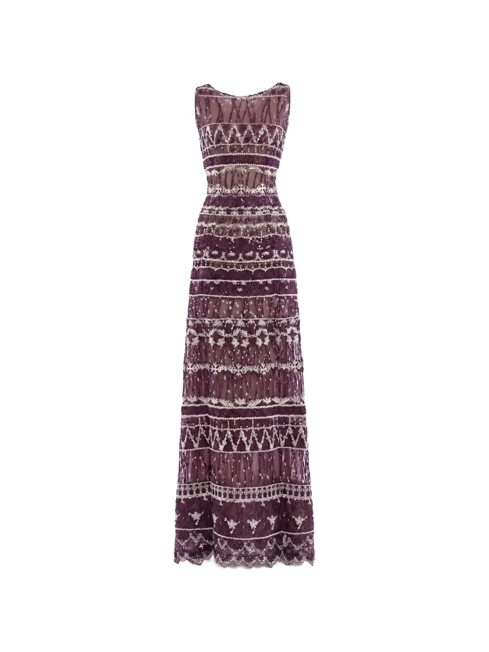 Saiid Kobeisy sequin-embellished embroidered maxi dress - Viola