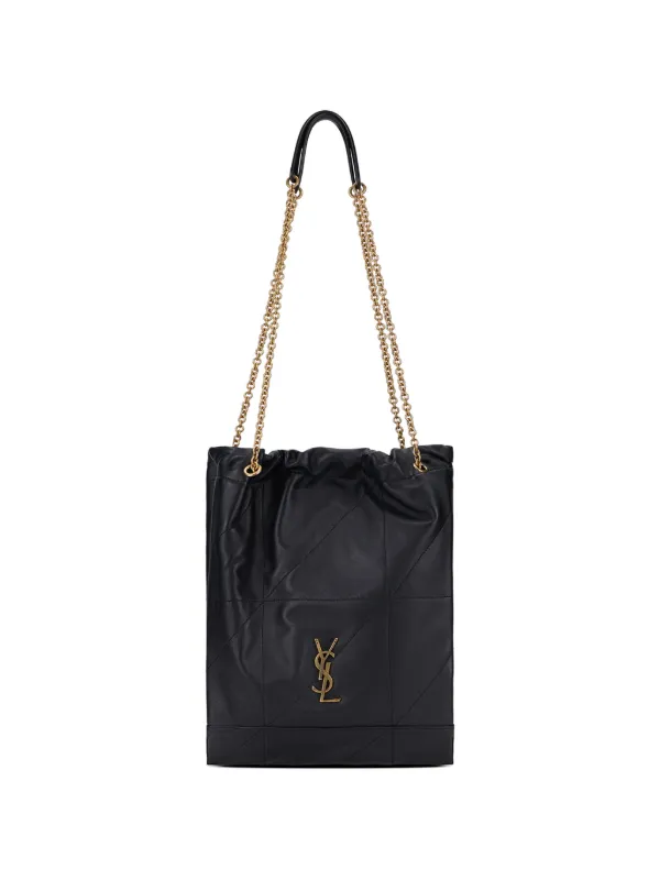Saint Laurent Quilted Leather Tote Bag in Black