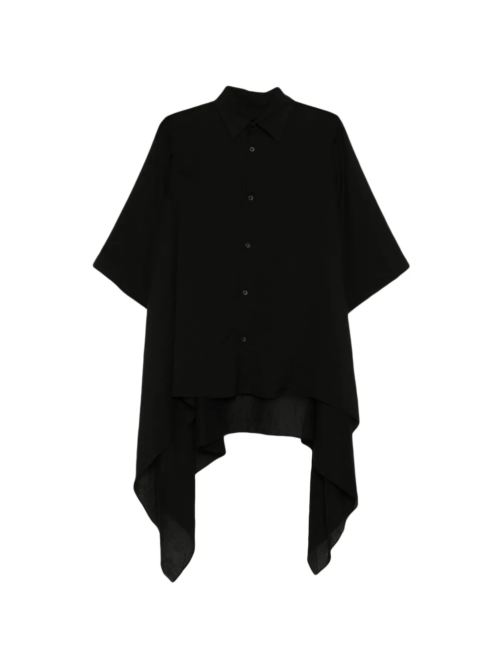 Yohji Yamamoto asymmetric draped shirt - Nero