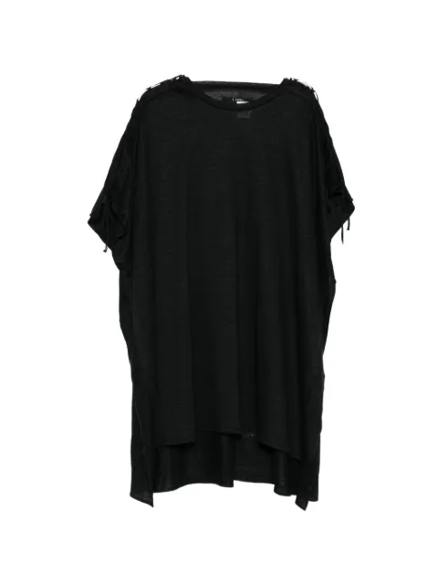 Limi Feu lace-up asymmetric T-shirt