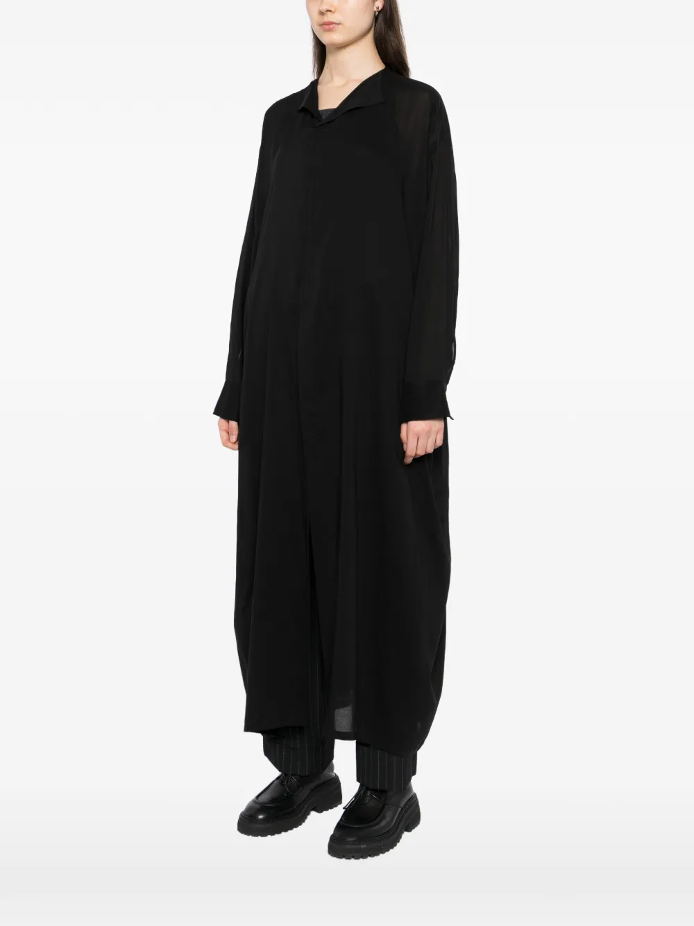 Yohji Yamamoto Jas met lammy-effect Zwart