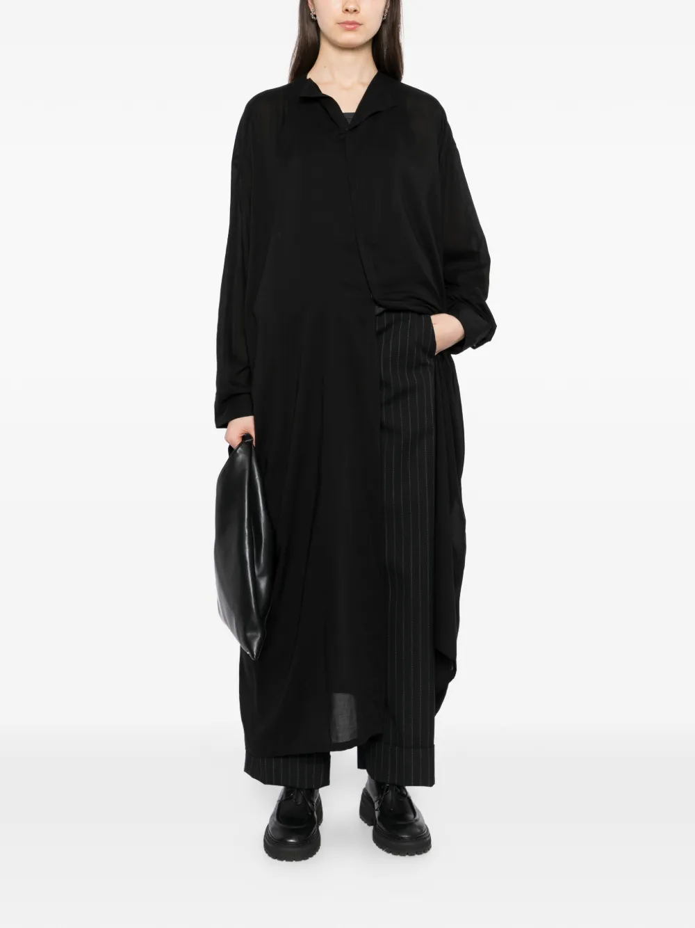 Yohji Yamamoto Jas met lammy-effect Zwart