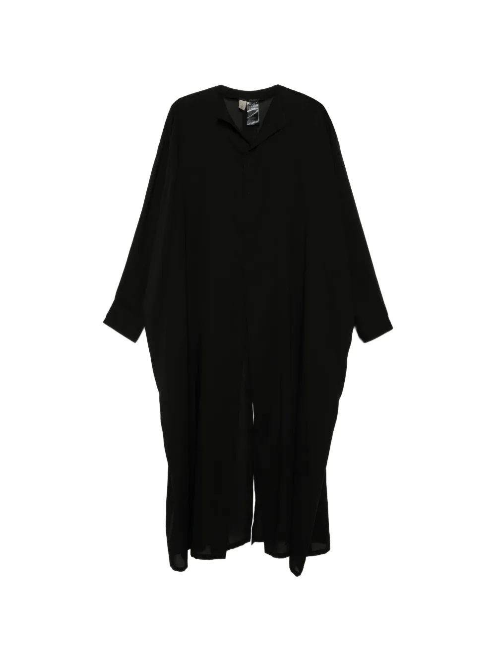 Yohji Yamamoto sheering-effect coat - Nero
