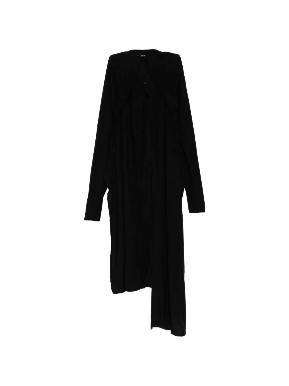Limi Feu asymmetric draped coat - Nero