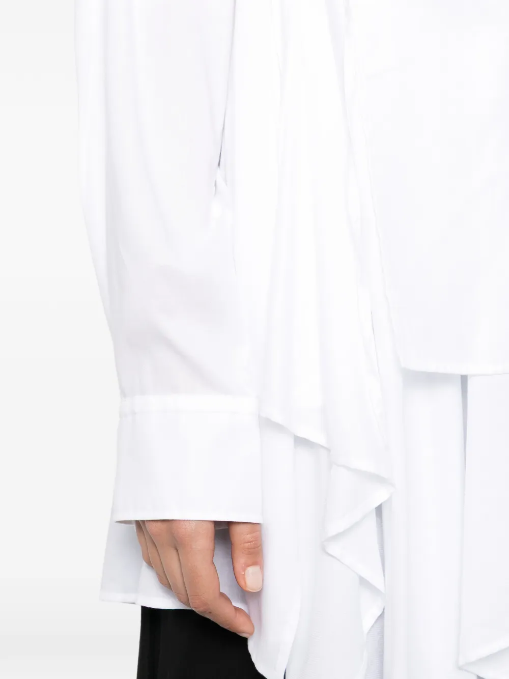 Yohji Yamamoto Asymmetrische wikkelrok Wit