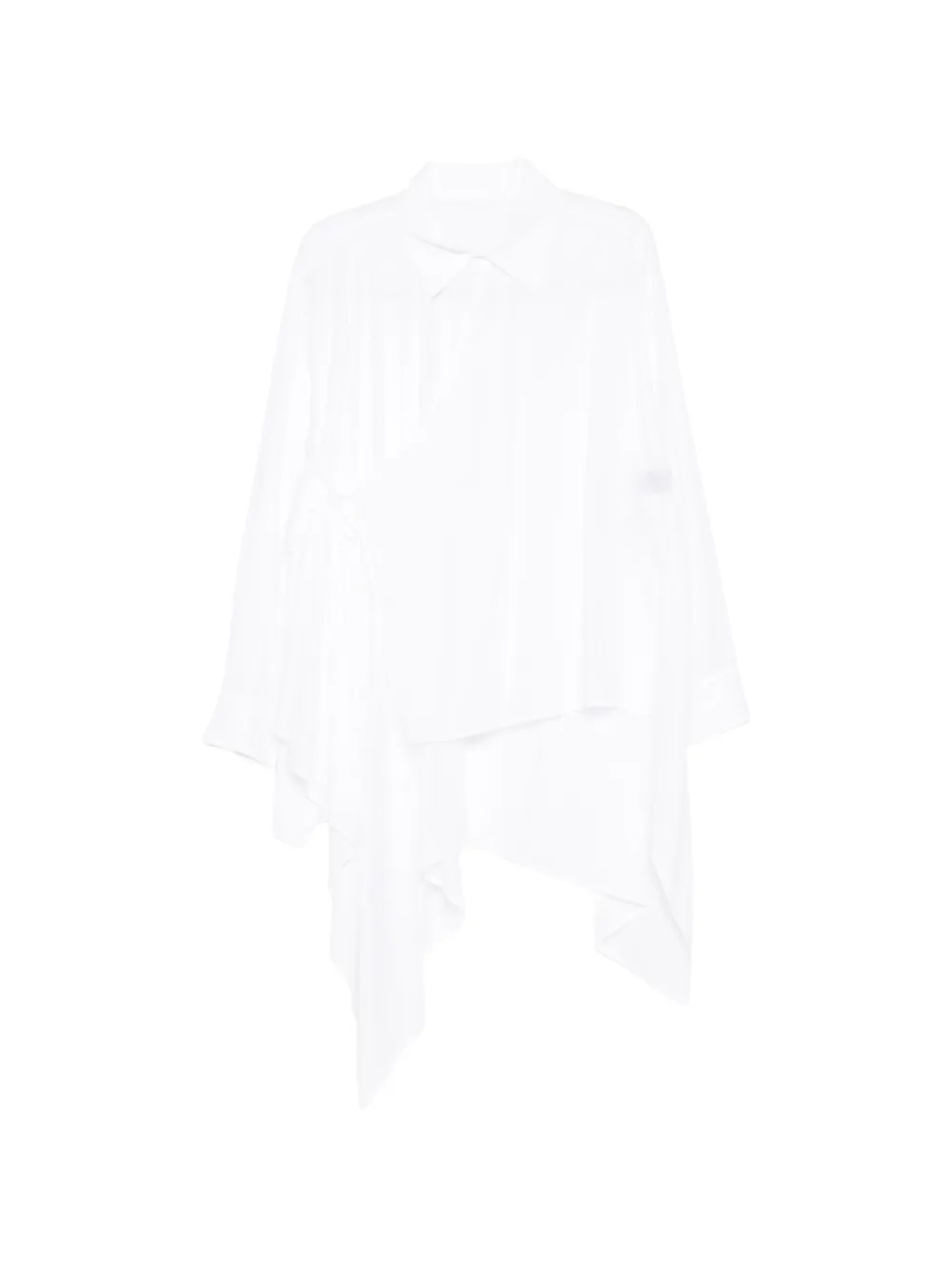 Yohji Yamamoto asymmetric wrap shirt - White