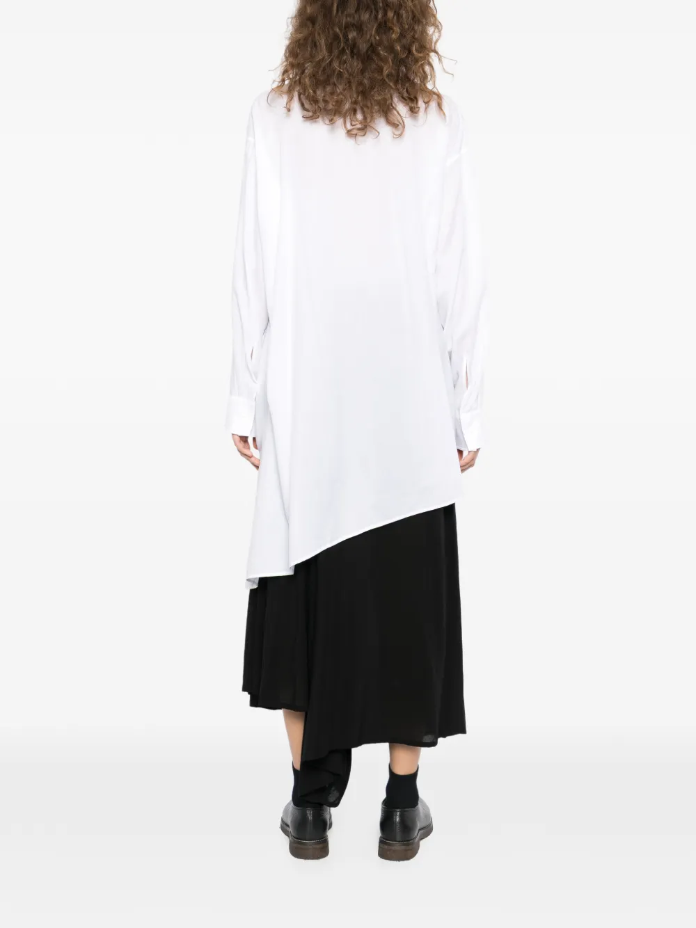 Yohji Yamamoto Asymmetrische wikkelrok Wit
