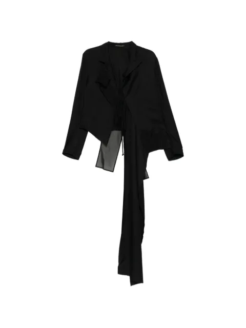 Yohji Yamamoto chamarra de sarga