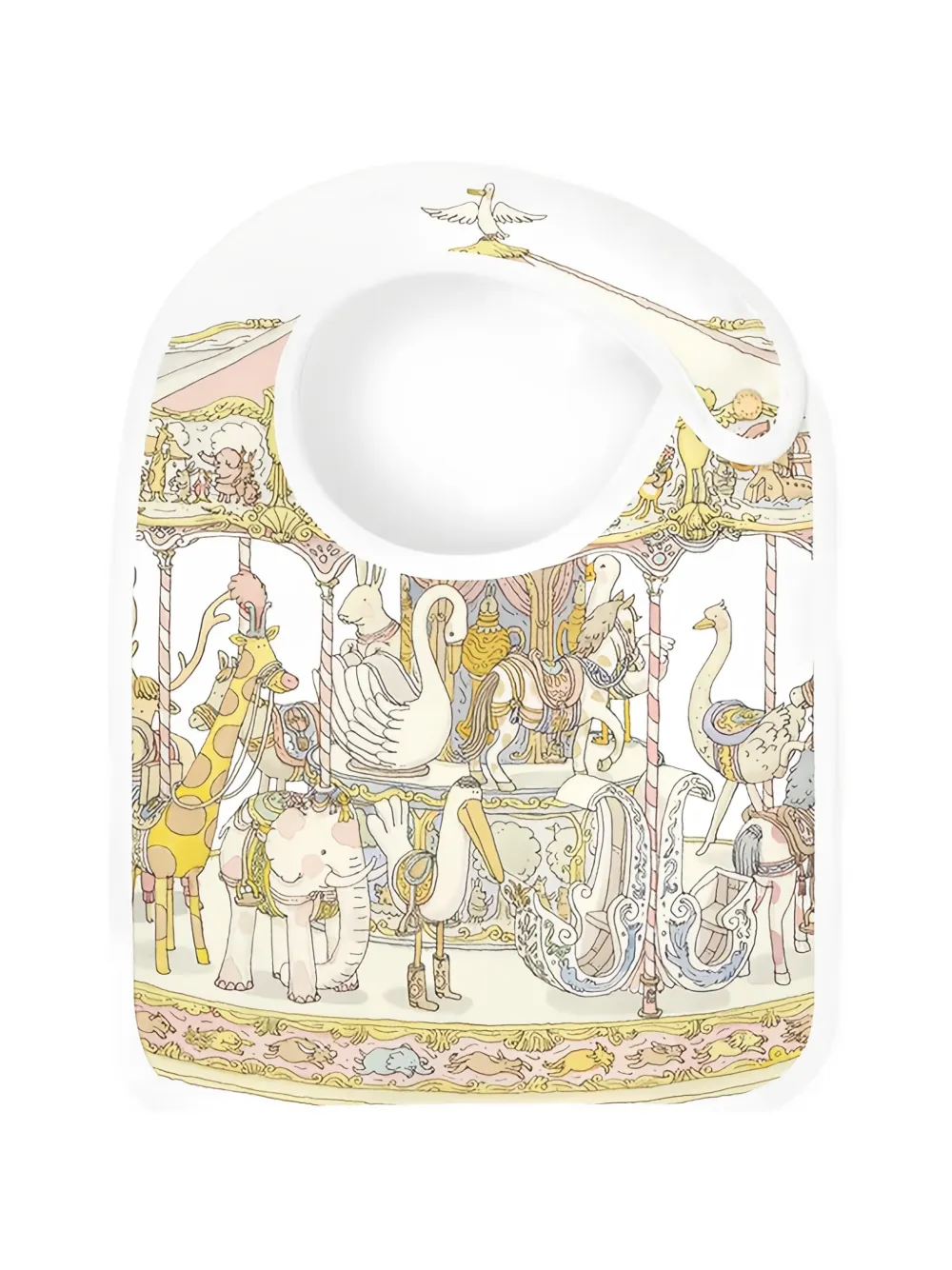 Atelier Choux Carousel reversible bib - Weiß