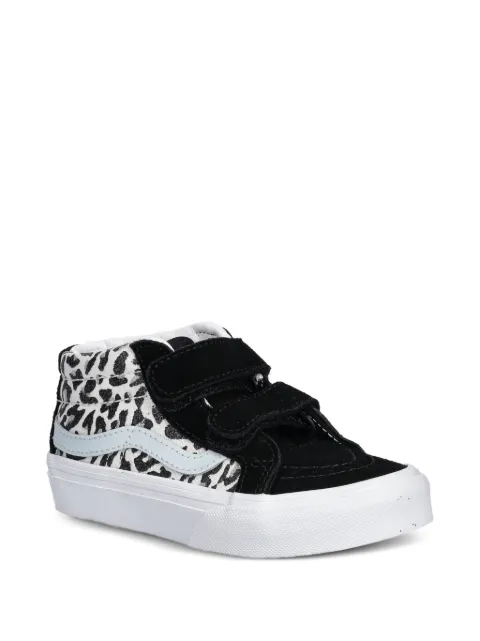 Vans Kids leopard-print touch-strap sneakers