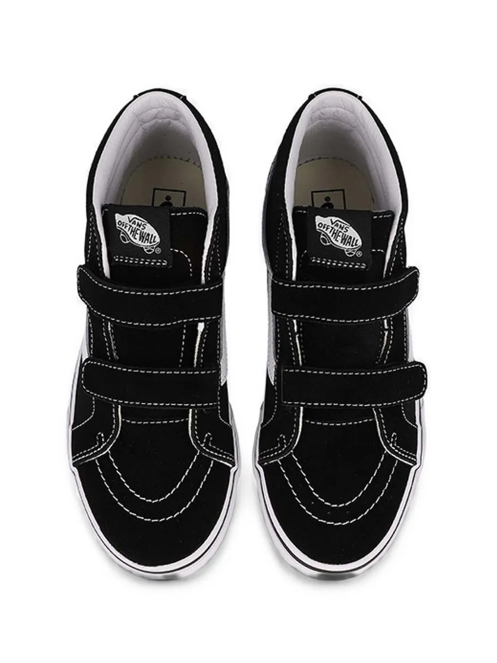 Vans Kids Sk8-Mid Reissue V touch-strap sneakers Zwart