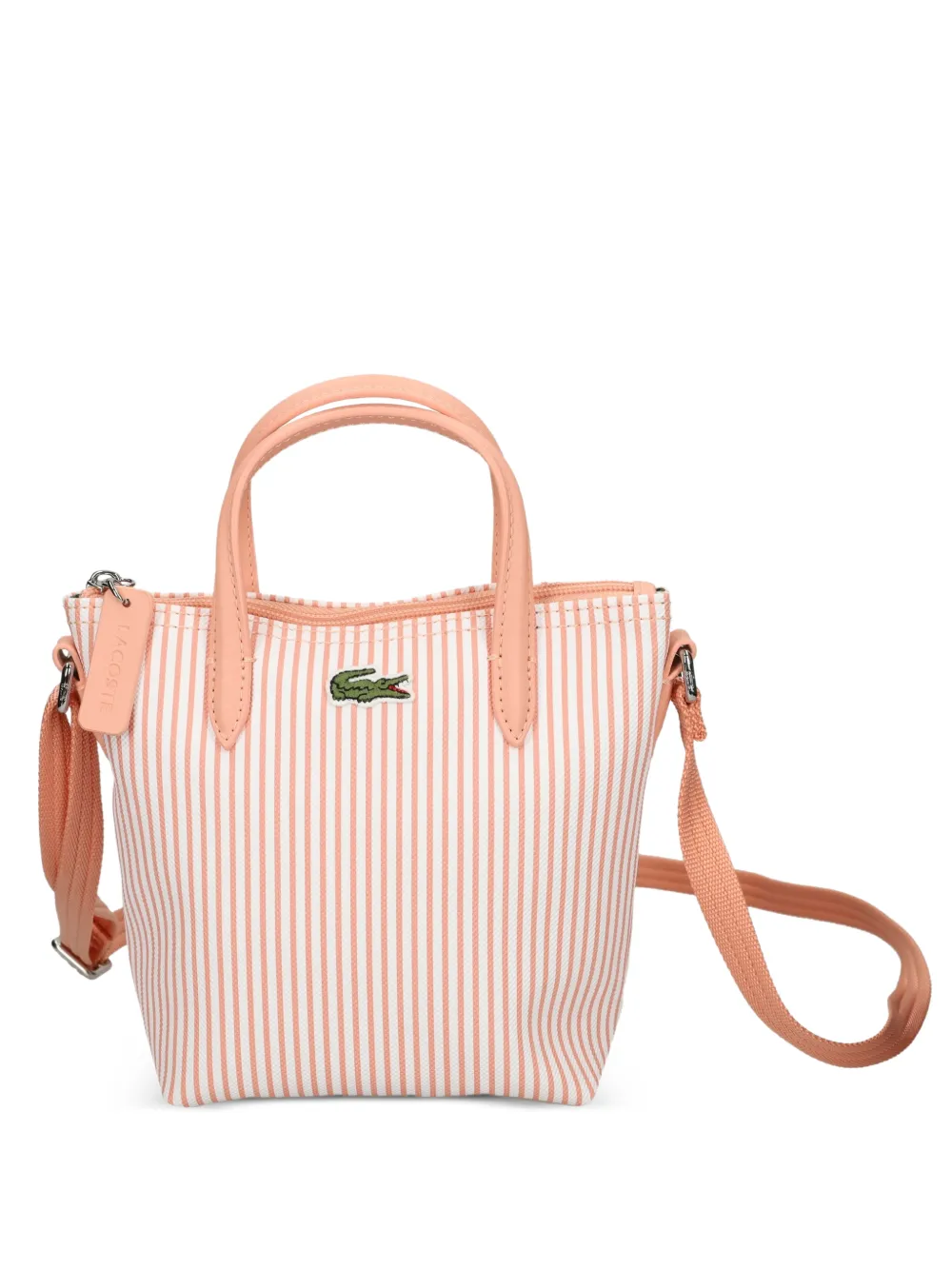 Lacoste mini striped shoulder bag - Bianco