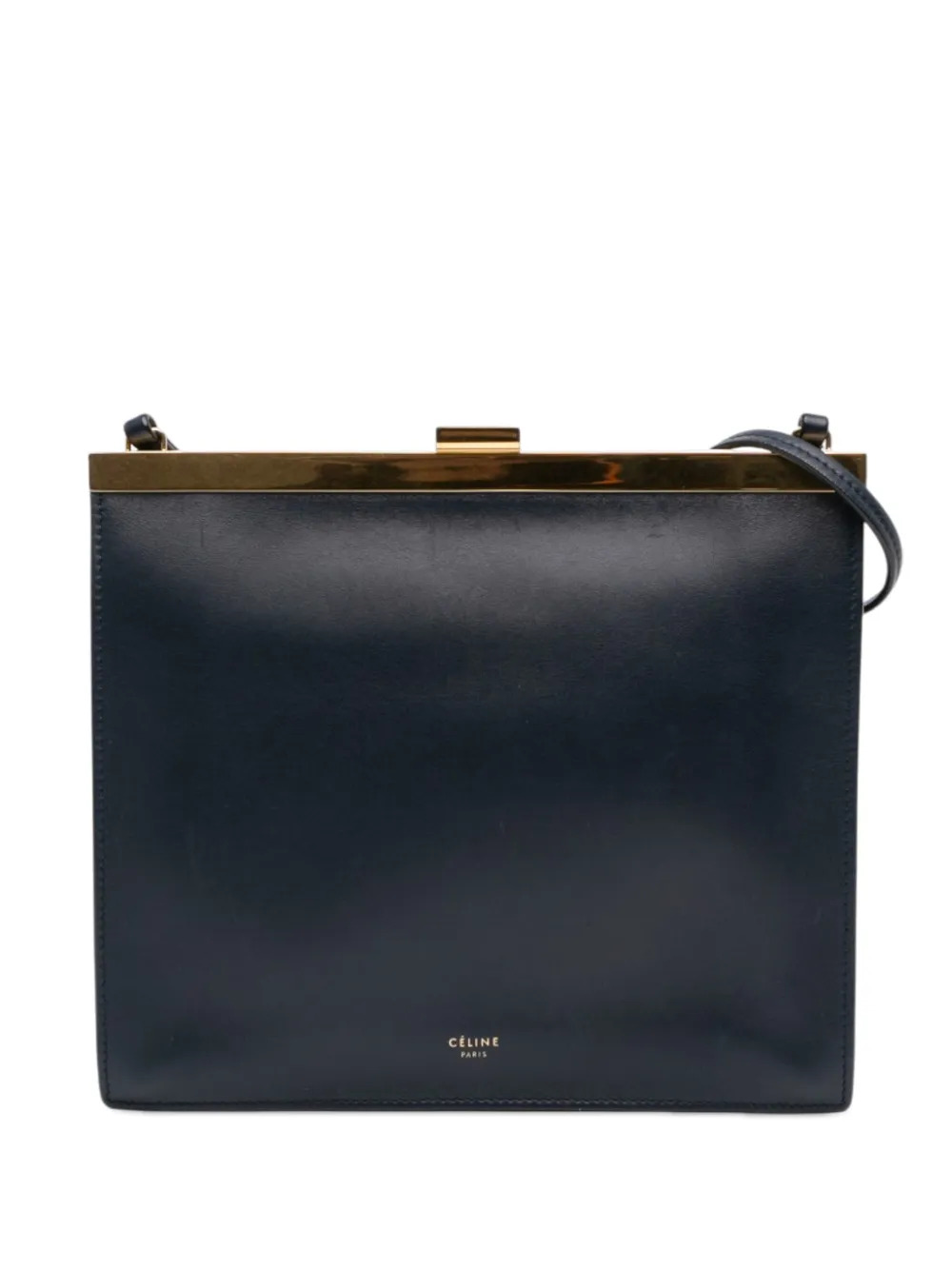 Celine Pre-Owned 2017 Mini Smooth Calfskin Clasp Bag crossbody bag - Nero