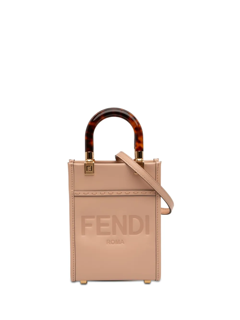 Fendi Pre-Owned 2010-2026 Mini Leather Sunshine Shopper Tote satchel - Rosa