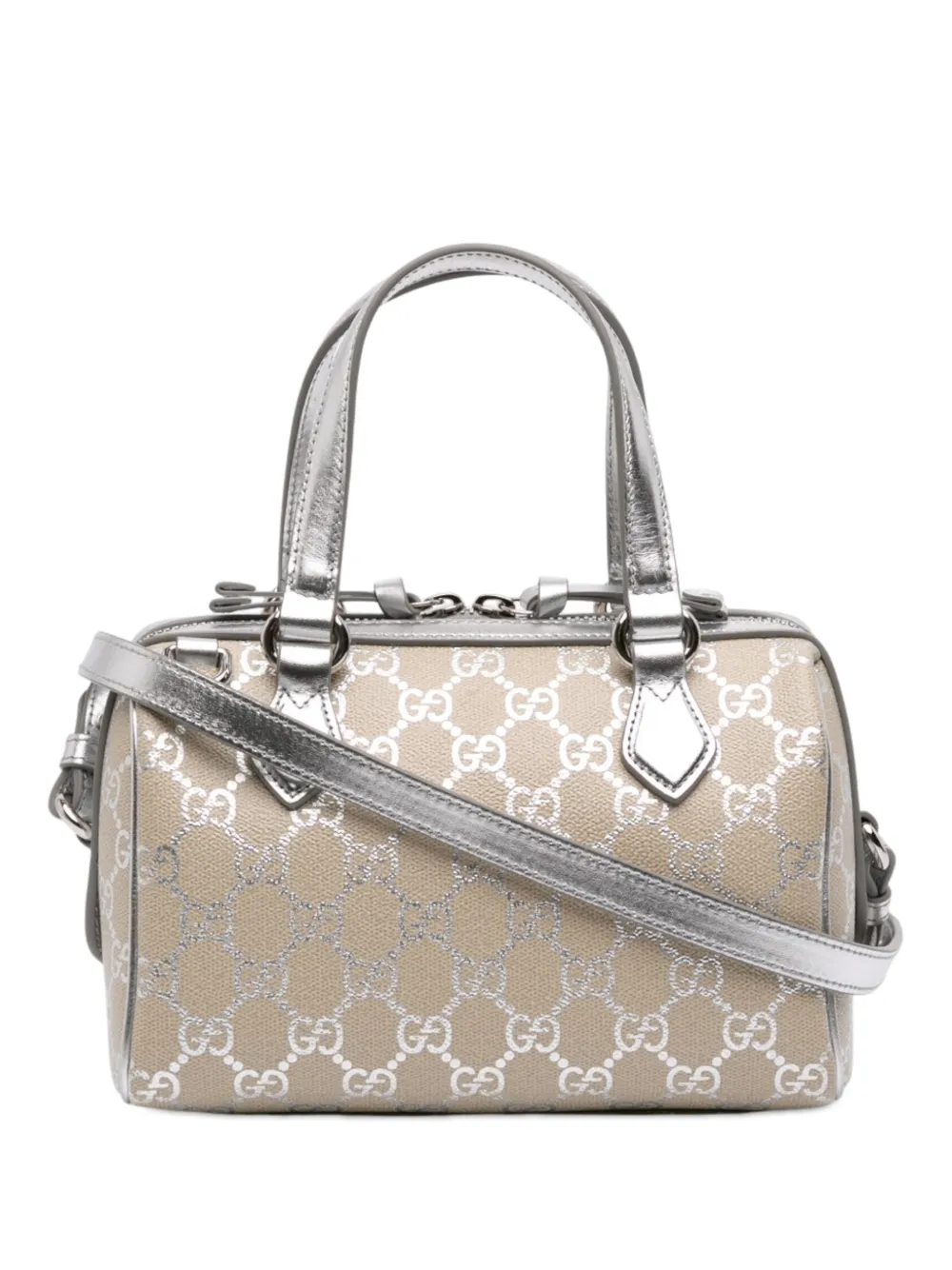 Gucci Pre-Owned 2016-2026 Small GG Supreme Emblem Boston Bag satchel - Toni neutri