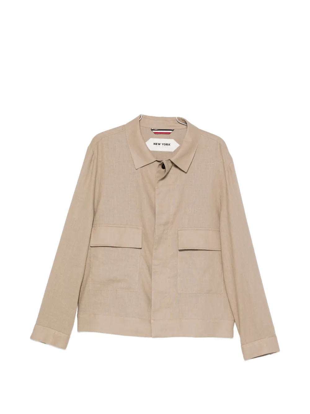 New York Resident flap-pocket button-up shirt jacket - Marrone