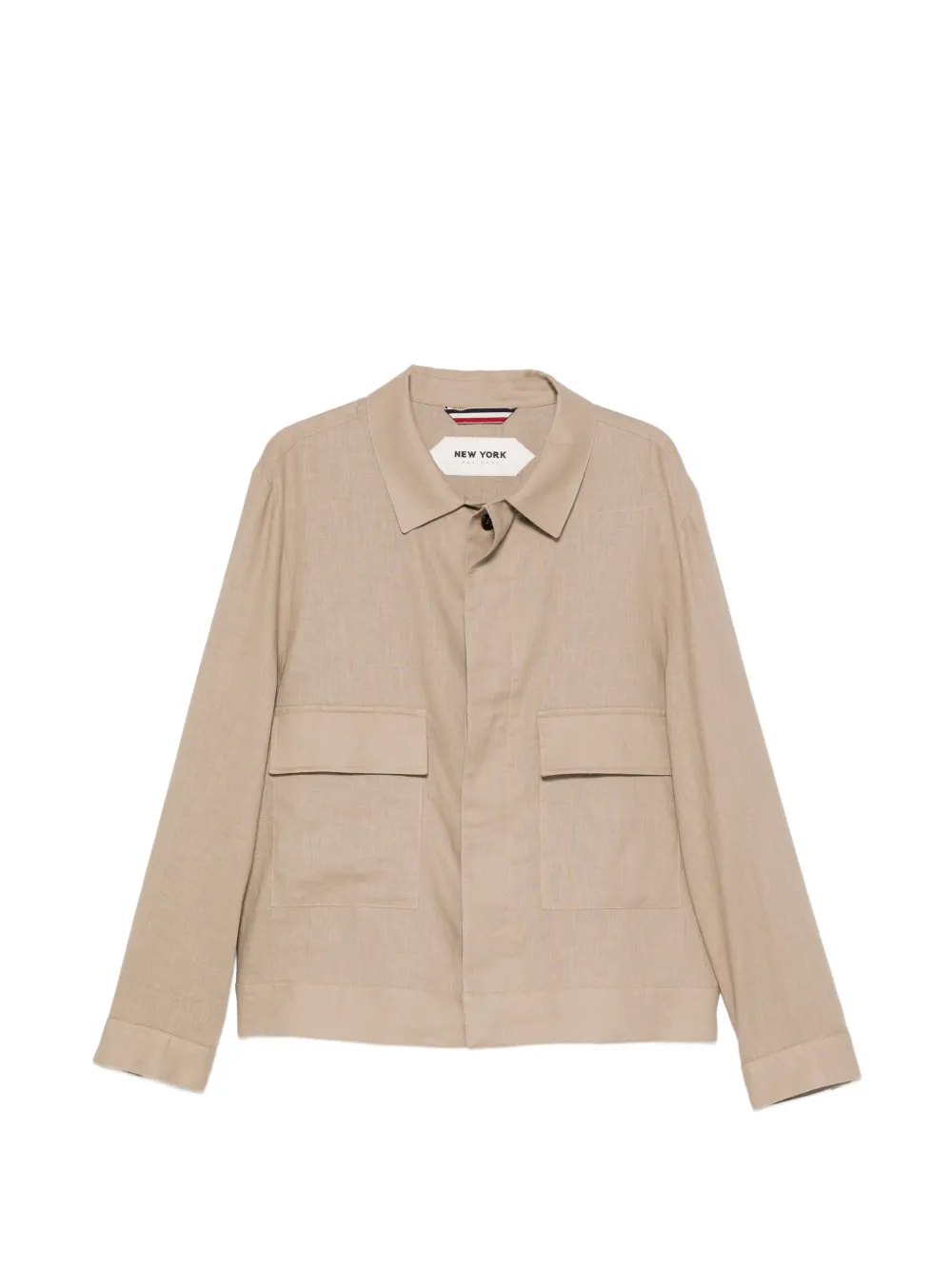 New York Resident flap-pocket button-up shirt jacket - Braun