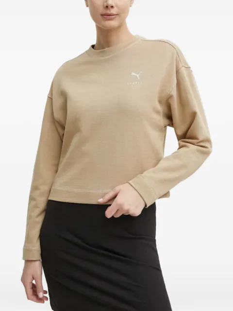 PUMA logo-print drop-shoulder sweater