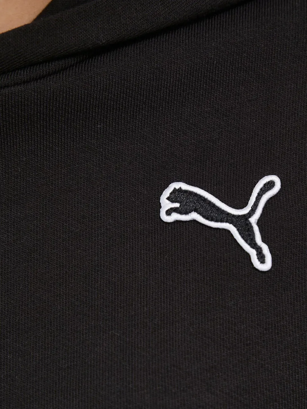 PUMA Better Essentials hoodie met geborduurd logo en buidelzak Zwart