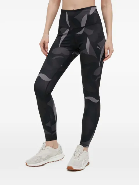 PUMA abstract-print mesh-panel leggings