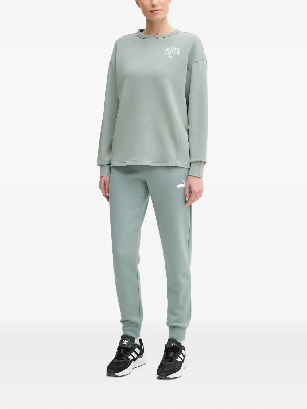 PUMA Sweater met logoprint Groen