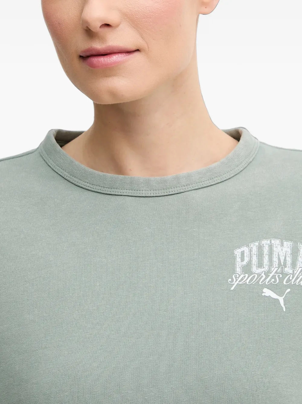PUMA Sweater met logoprint Groen