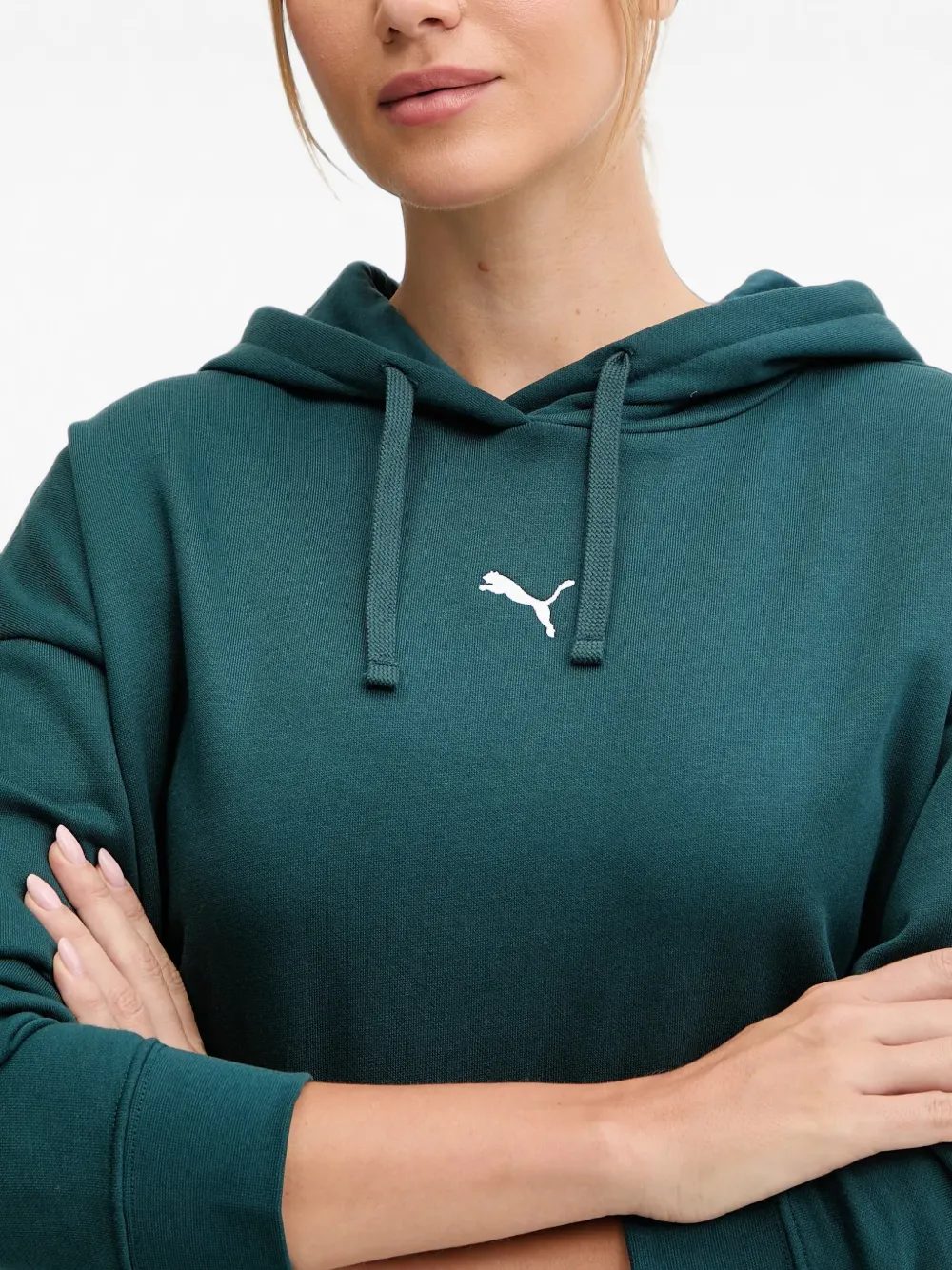 PUMA Hoodie met logodetail Groen
