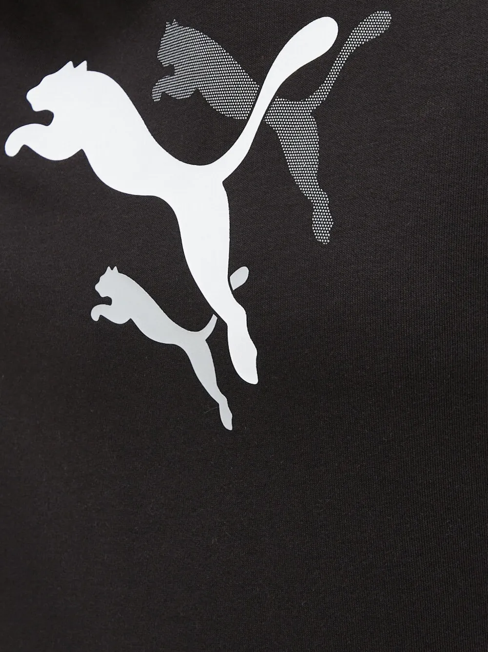 PUMA Hoodie met logoprint Zwart