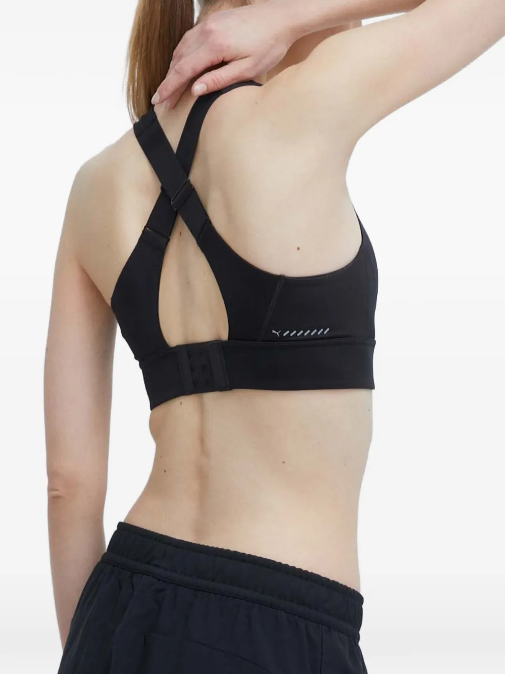 PUMA PWRbreathe Run racerback bh met geperforeerde details Zwart