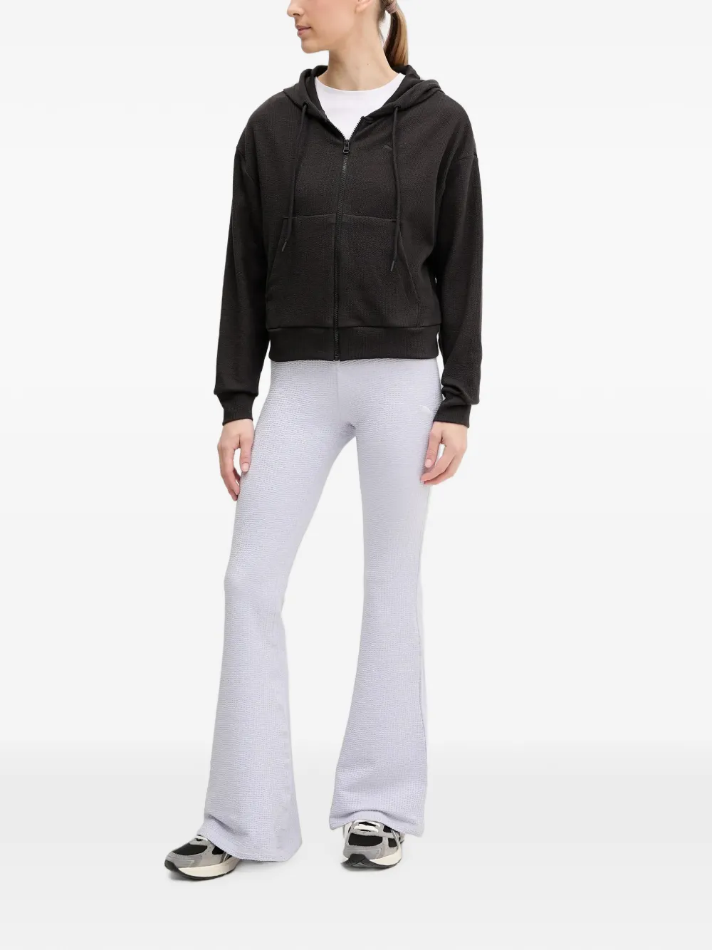 PUMA Dare To wafelgebreide flared legging Grijs