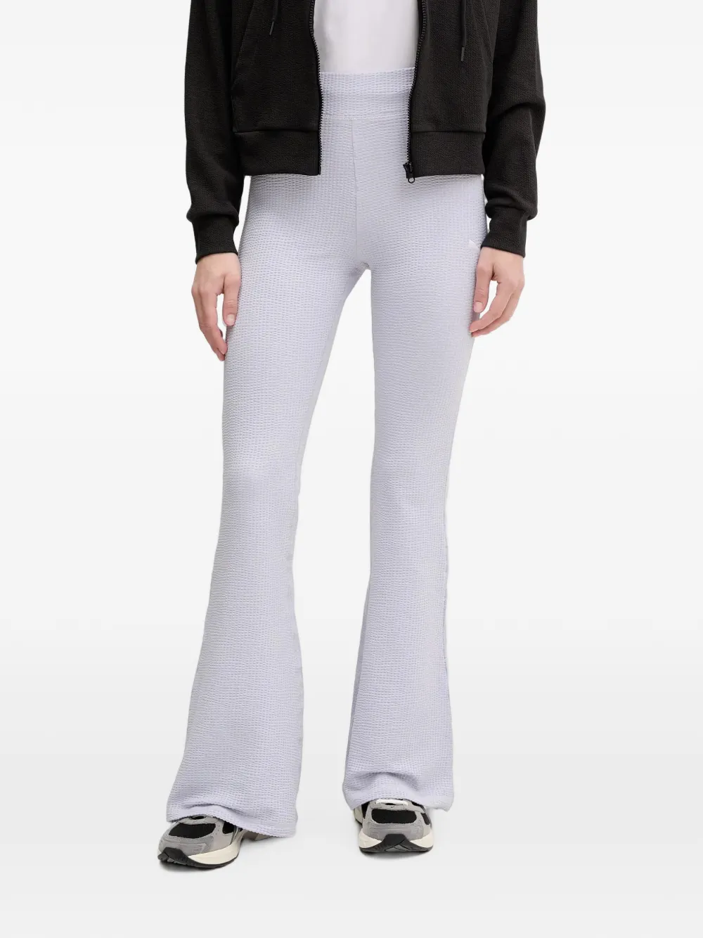 PUMA Dare To waffle-knit flared leggings - Blu