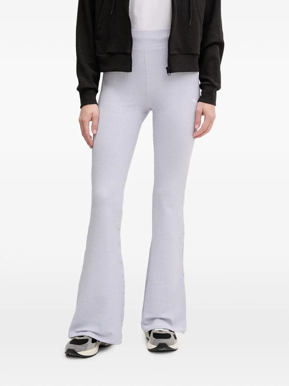 PUMA Dare To waffle-knit flared leggings - Blu