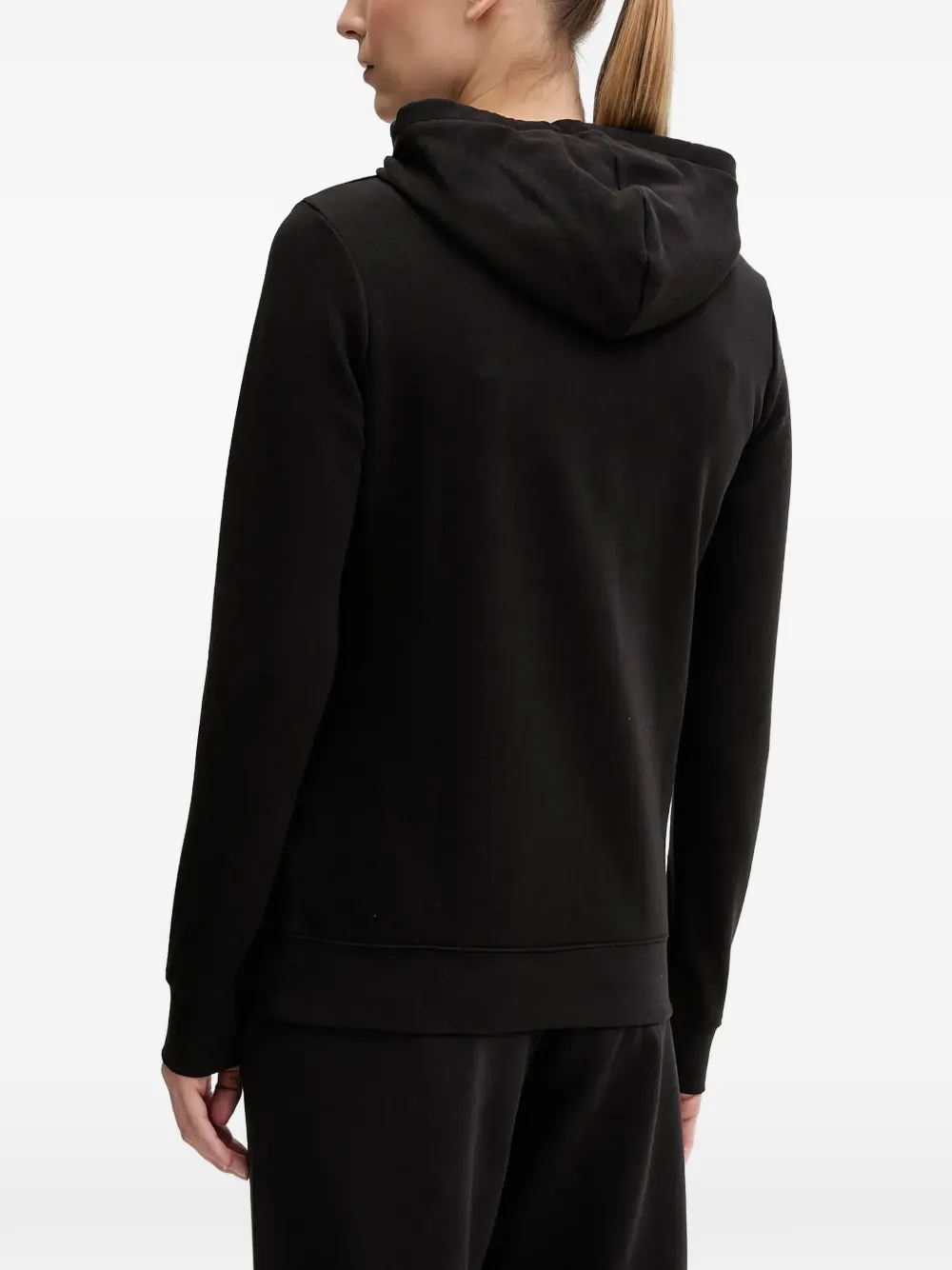 PUMA Hoodie met logoprint en trekkoord Zwart